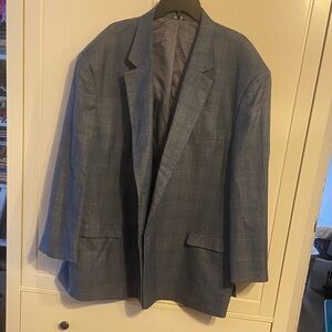Classic Blue Checkered Men's Blazer